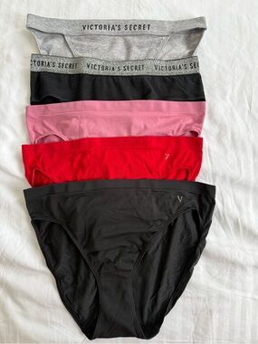 Victoria's Secret Girls 5-Pack Briefs - Black, Gray, Pink, Red